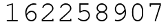 Число 162258907.
