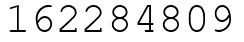 Число 162284809.