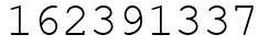 Число 162391337.