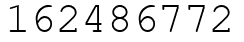 Число 162486772.