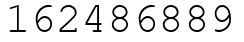 Число 162486889.