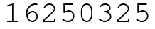 Число 16250325.