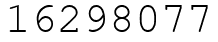 Число 16298077.