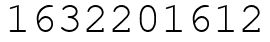Число 1632201612.