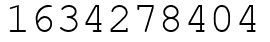 Число 1634278404.