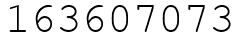 Число 163607073.
