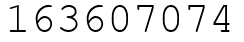 Число 163607074.