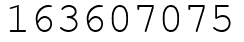 Число 163607075.