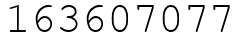 Число 163607077.