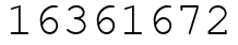 Число 16361672.