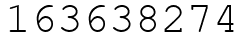 Число 163638274.