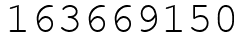 Число 163669150.