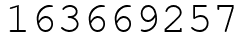 Число 163669257.