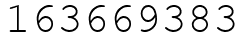 Число 163669383.