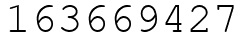 Число 163669427.
