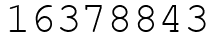 Число 16378843.