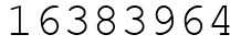 Число 16383964.