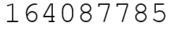 Число 164087785.