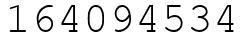 Число 164094534.