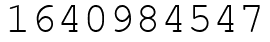 Число 1640984547.