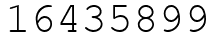 Число 16435899.