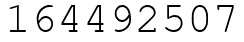 Число 164492507.