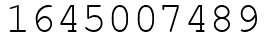 Число 1645007489.