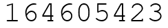 Число 164605423.