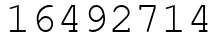 Число 16492714.