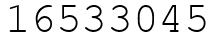 Число 16533045.