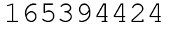Число 165394424.