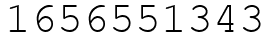 Число 1656551343.