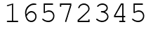 Число 16572345.
