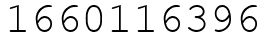 Число 1660116396.