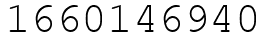 Число 1660146940.