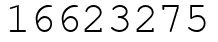 Число 16623275.