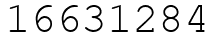 Число 16631284.