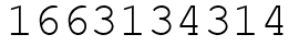 Число 1663134314.