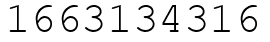 Число 1663134316.