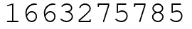 Число 1663275785.