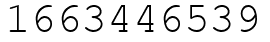 Число 1663446539.