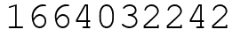 Число 1664032242.