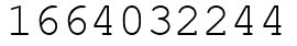 Число 1664032244.