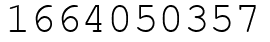 Число 1664050357.
