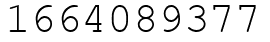 Число 1664089377.
