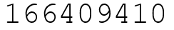 Число 166409410.