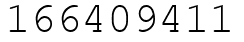Число 166409411.