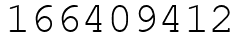 Число 166409412.