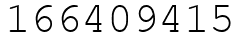 Число 166409415.