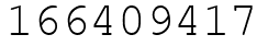 Число 166409417.